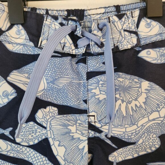 Janie and Jack Boardshort Swimsuit Blue Fish Bathing Suit Swim Trunks Toddler 2T - Picture 3 of 8